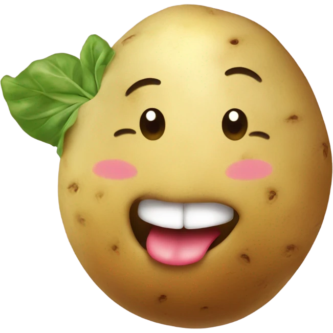 Kissy face potato emoji