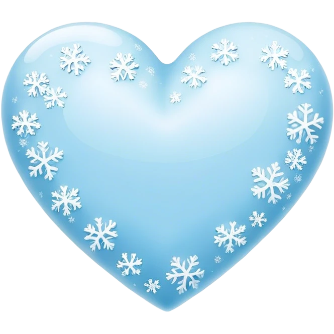 Light blue Snowy heart emoji