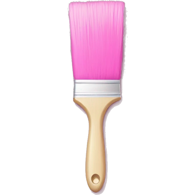 Pink paint brush  emoji