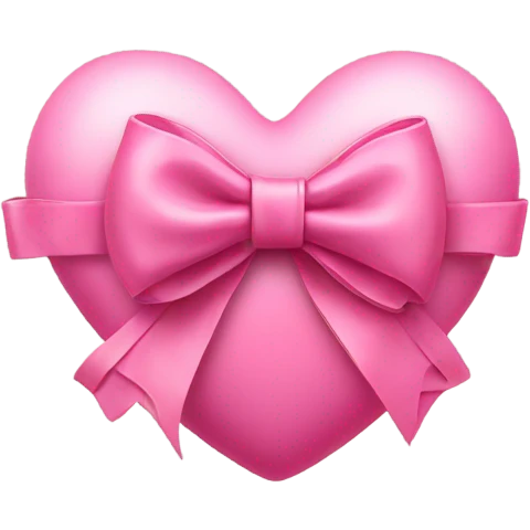 Pink heart with bow emoji