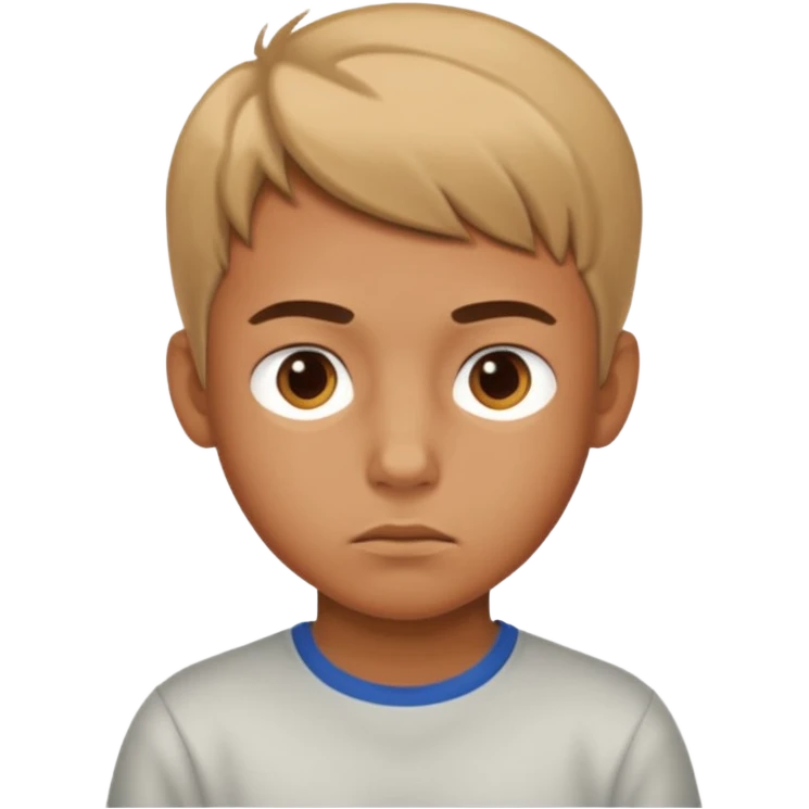 boy really thinking and focused emoji