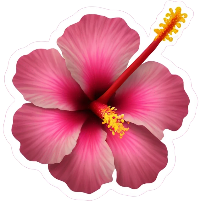 Hibiscus flower hair clip  emoji