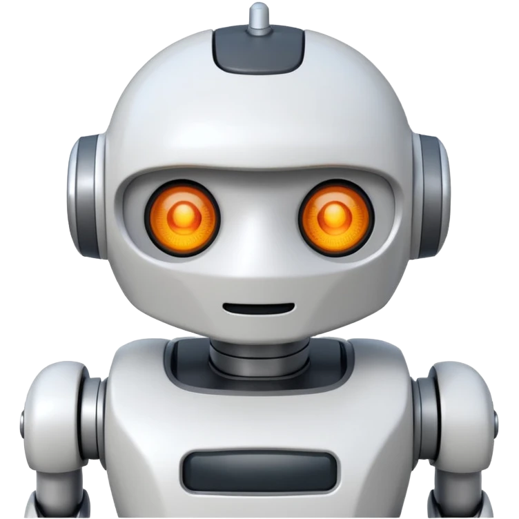 white ai old robot cute pepper emoji