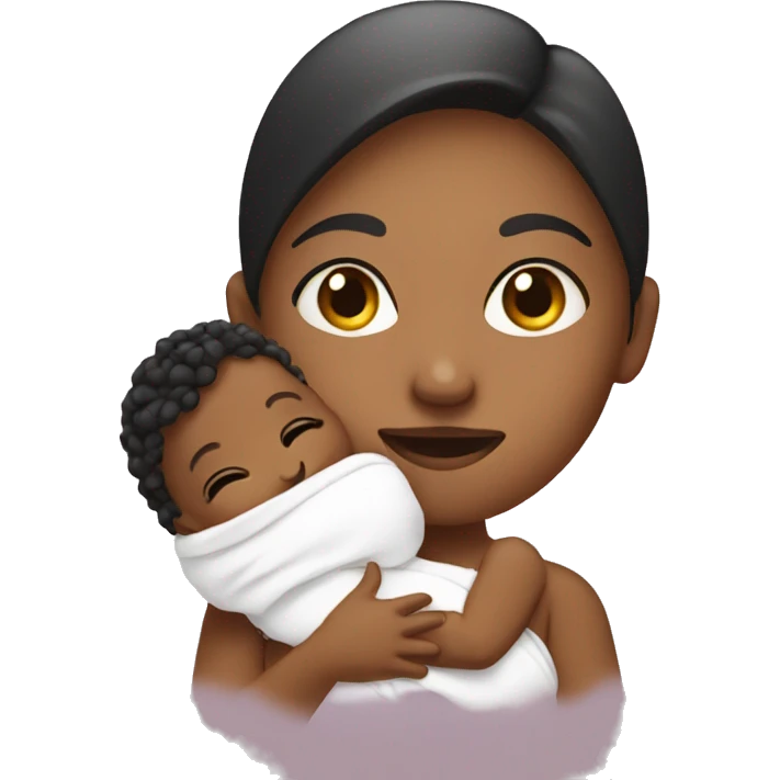Mom clean baby emoji