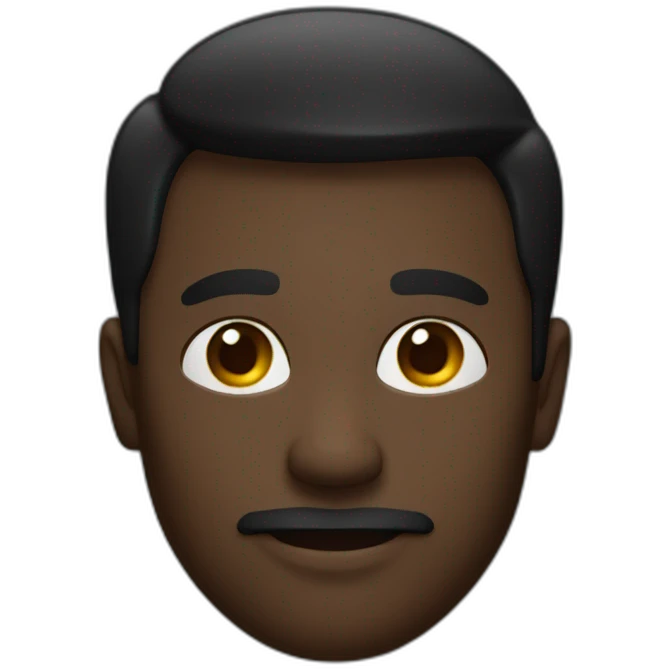 Homme noire avec dégradé emoji