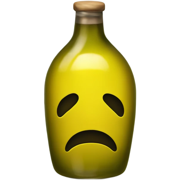Vile of yellow olive oil. No face. emoji