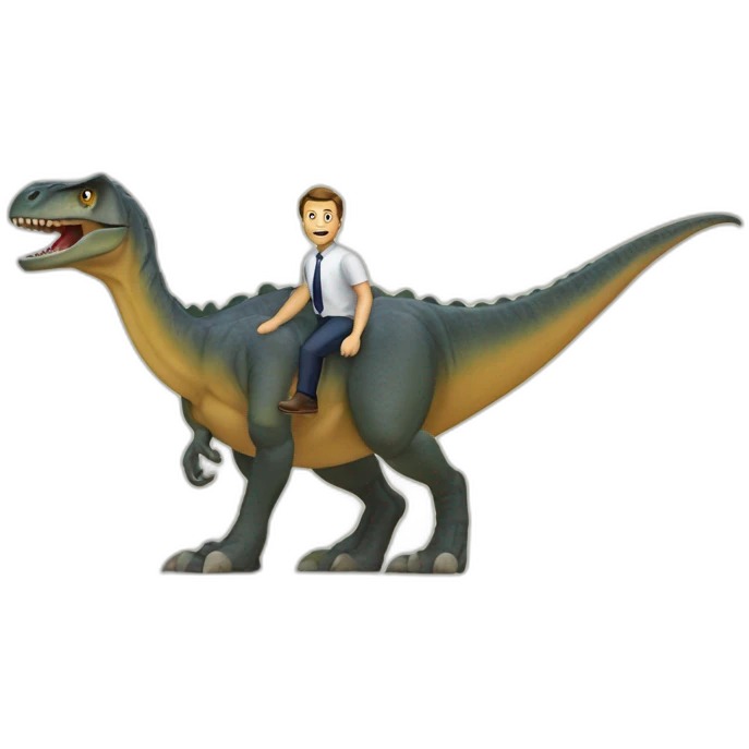 Homme sur dinosauremacron emoji