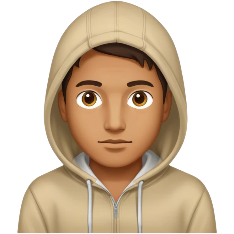 Man wearing hoody emoji