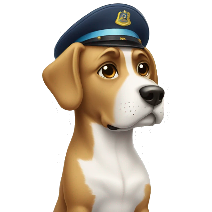 saluting dog emoji
