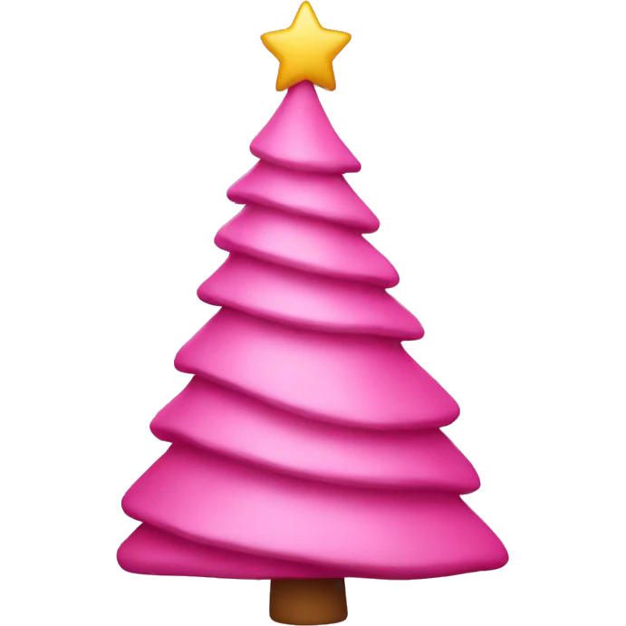 Pink Christmas tree  emoji