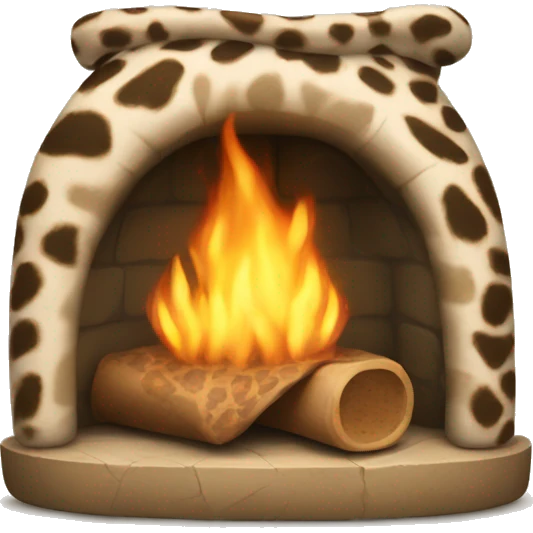 Hearth with leopard prints inside  emoji
