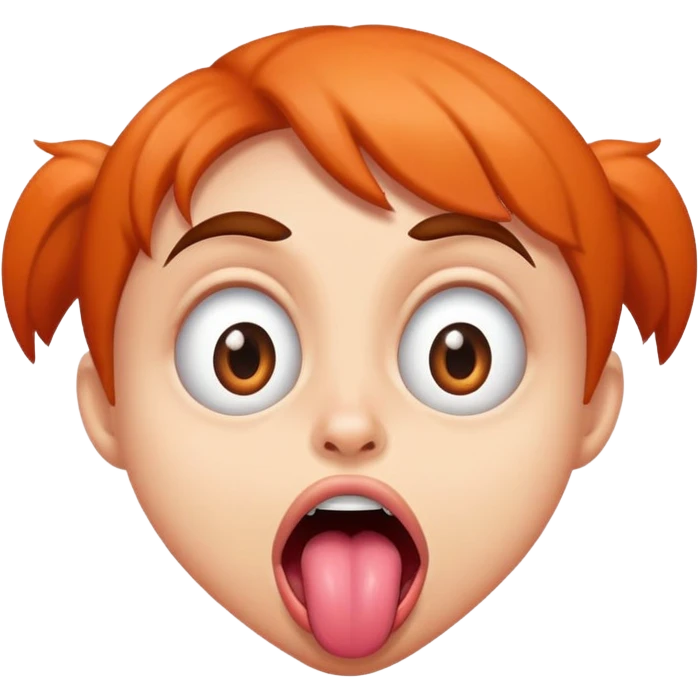 Crazy eyes with tongue out while drooling emoji