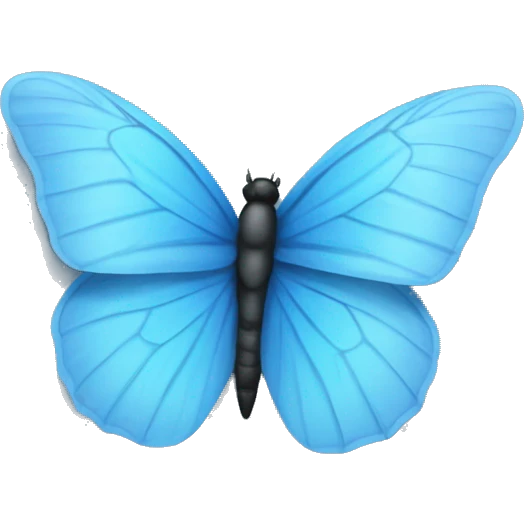 Blue buttrfly with snowflake  emoji