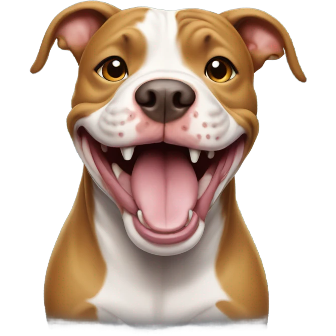 Pitbull smiling emoji