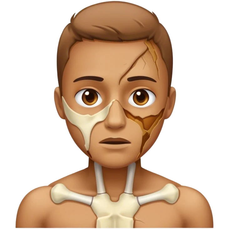 Broken bones on the face emoji