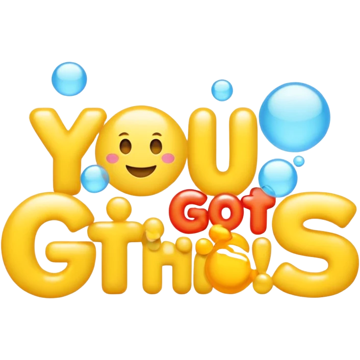 make an emoji that has written "you got this" emoji