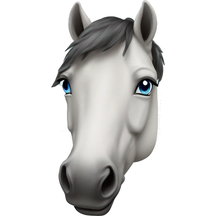 Norsiker horse portrait with blue eyes emoji