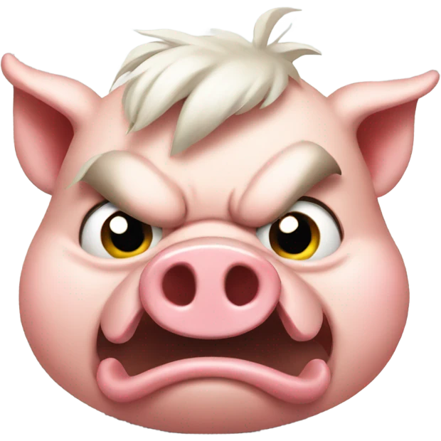 Angry pig emoji
