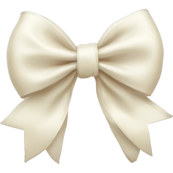 cream white bow emoji