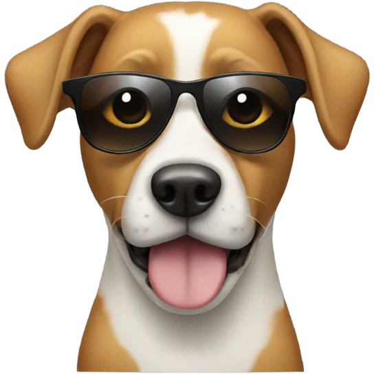 Dog with sunglasses emoji