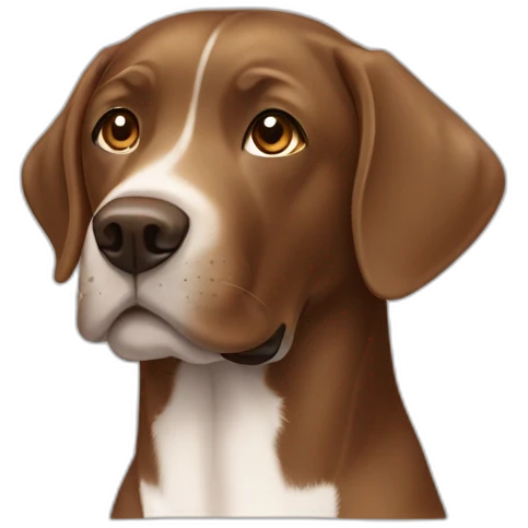 brown labrador with white patches emoji