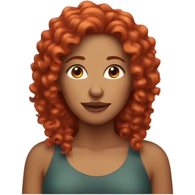 woman with curly red hair emoji