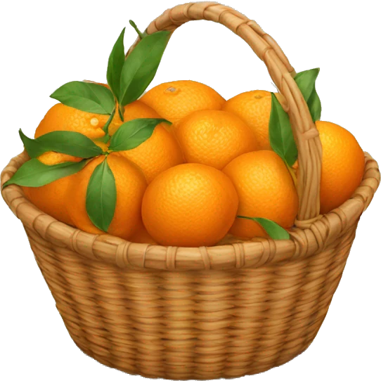 basket with oranges emoji