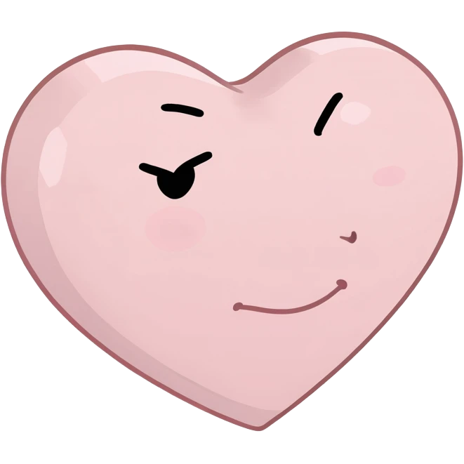 Light pink heart  emoji