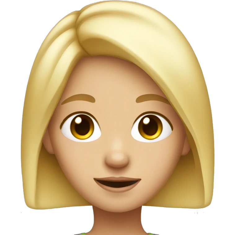 Cute blonde girl  emoji