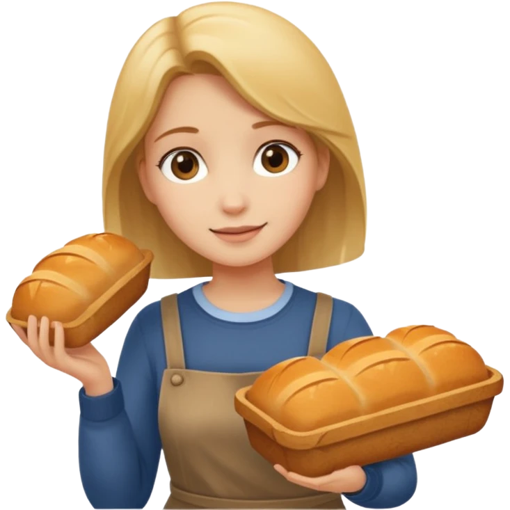 girl buying bread emoji