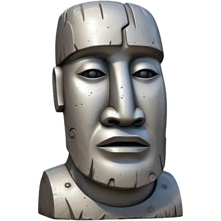 silver eastern island statue emoji