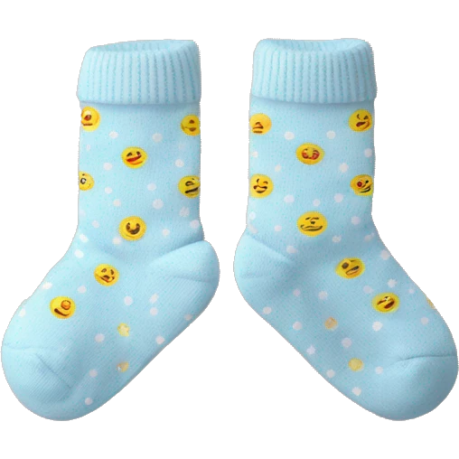 dotted newborn baby socks emoji