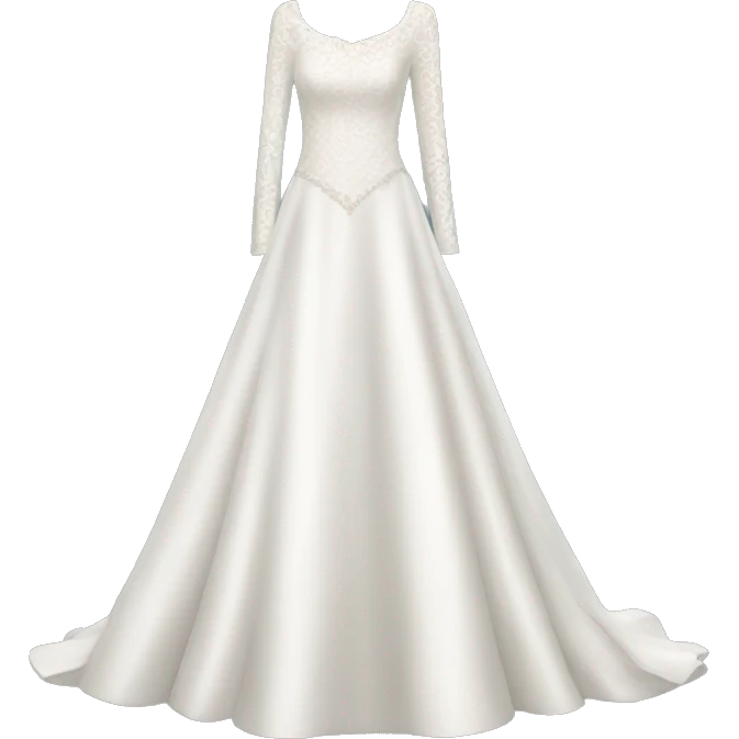 Long sleeve wedding dress emoji