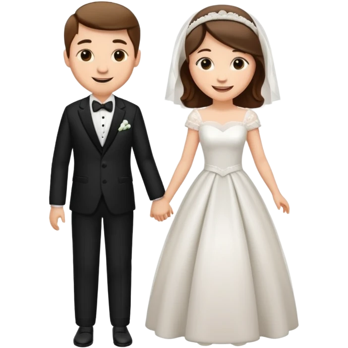 Wedding Modern Classic 2 face emoji