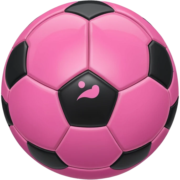 A pink and shining football emoji