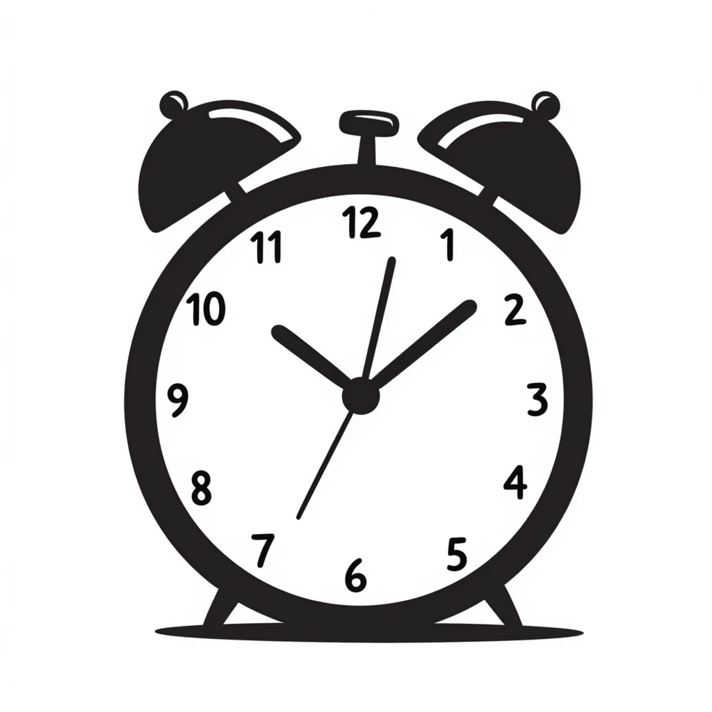 hand-drawn clock emoji