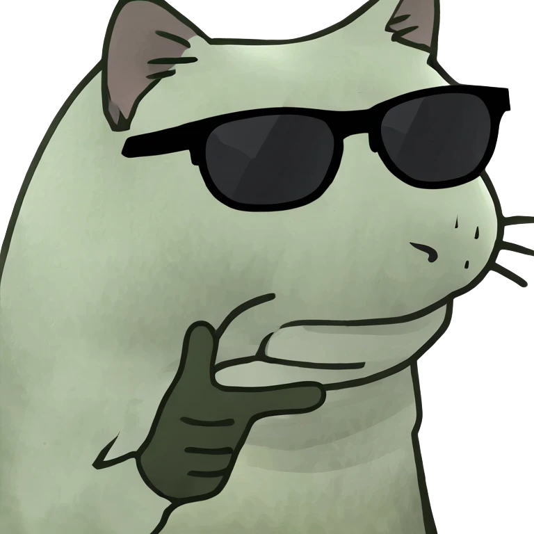 Cat with sunglasses emoji