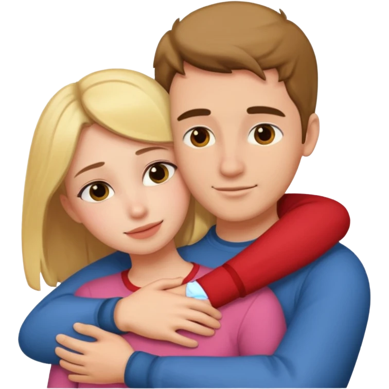 Create a man hug his girlfriend from front like 🫂 emoji