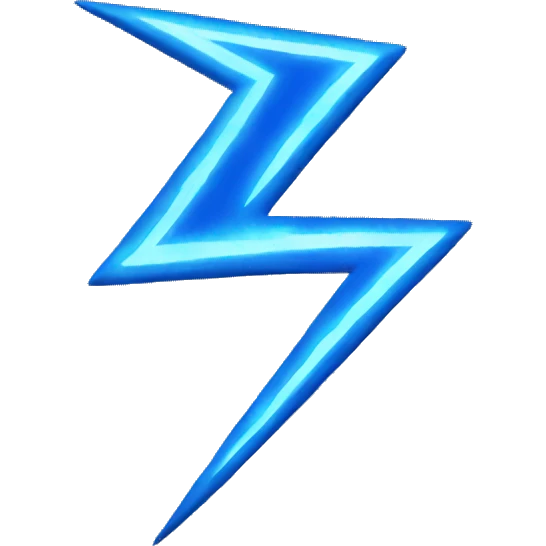 Blue lightning emoji