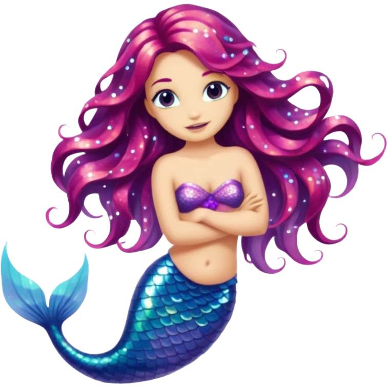Glitter mermaid emoji