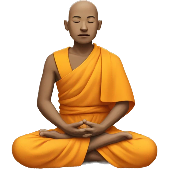 Meditating monk emoji