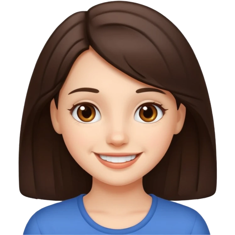 Cute brunette girl emoji