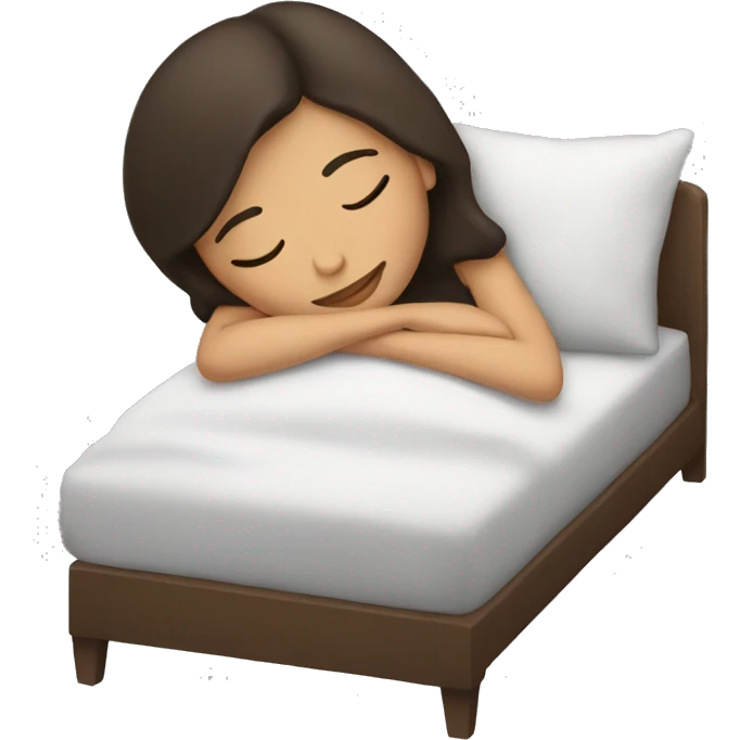Brunette girl sleeping emoji