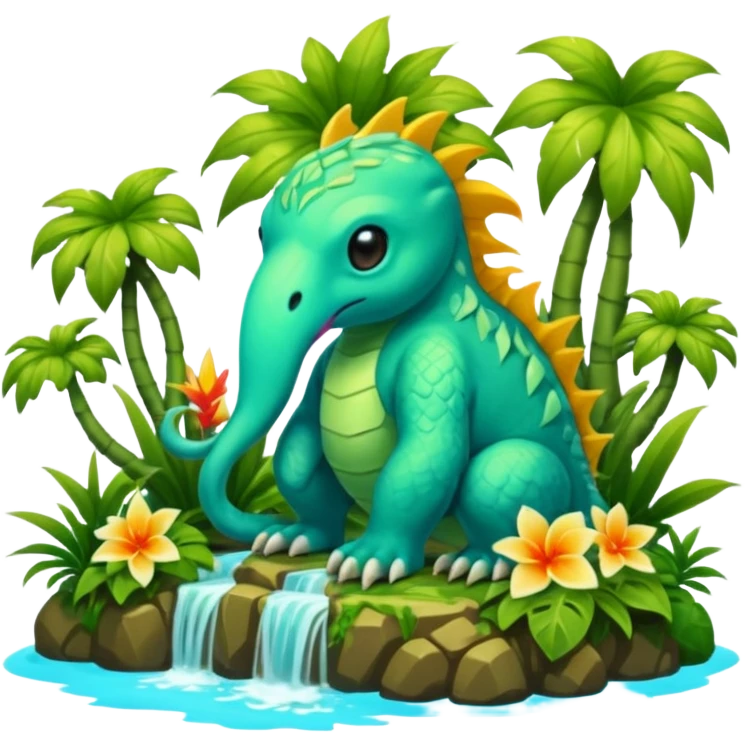 Epic exotic lush complex detailed aesthetic-scenic-Fakémon-creature emoji