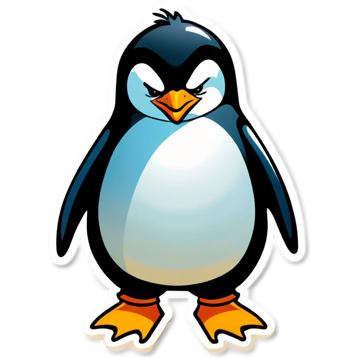 An angry penguin emoji