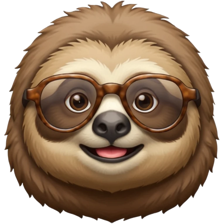 Ленивец в очках emoji