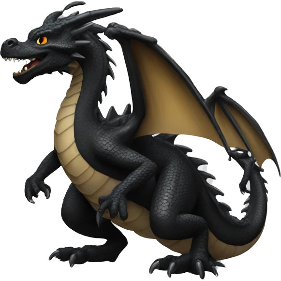 Big black scaled dragon emoji