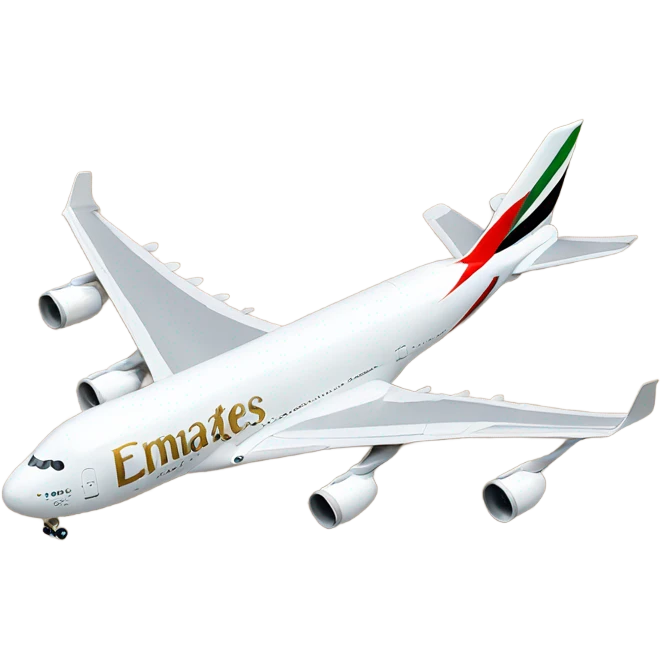 Pig flying a emirates a380 emoji