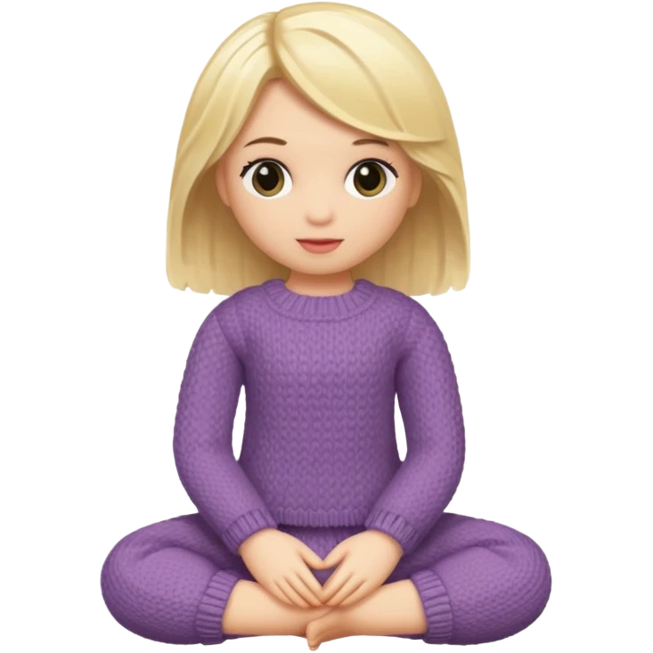 blonde knitted doll emoji