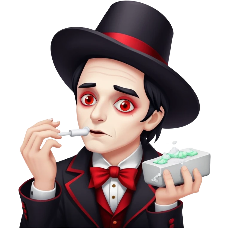 Magician snorting cocaine emoji